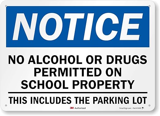 smartsign u5-1344-rd_7x5 "notice no alcoholic beverages allowed"